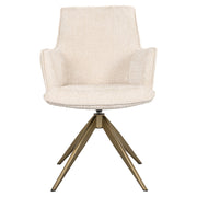 Eetkamerstoel Dakota niagara beige swivel with arm