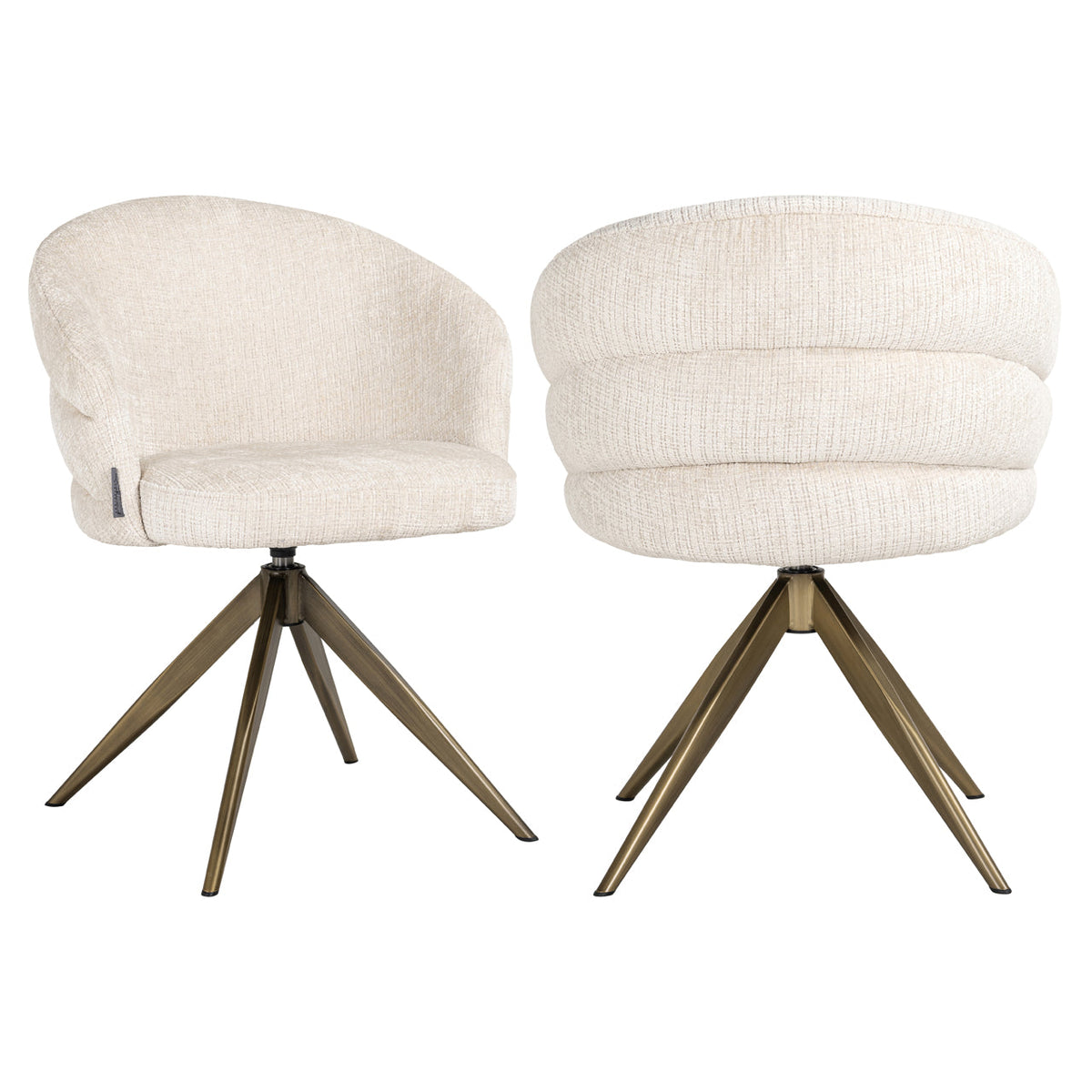 Eetkamerstoel Zendaya niagara beige swivel