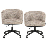 Eetkamerstoel Rochenne trendy nature swivel on wheels