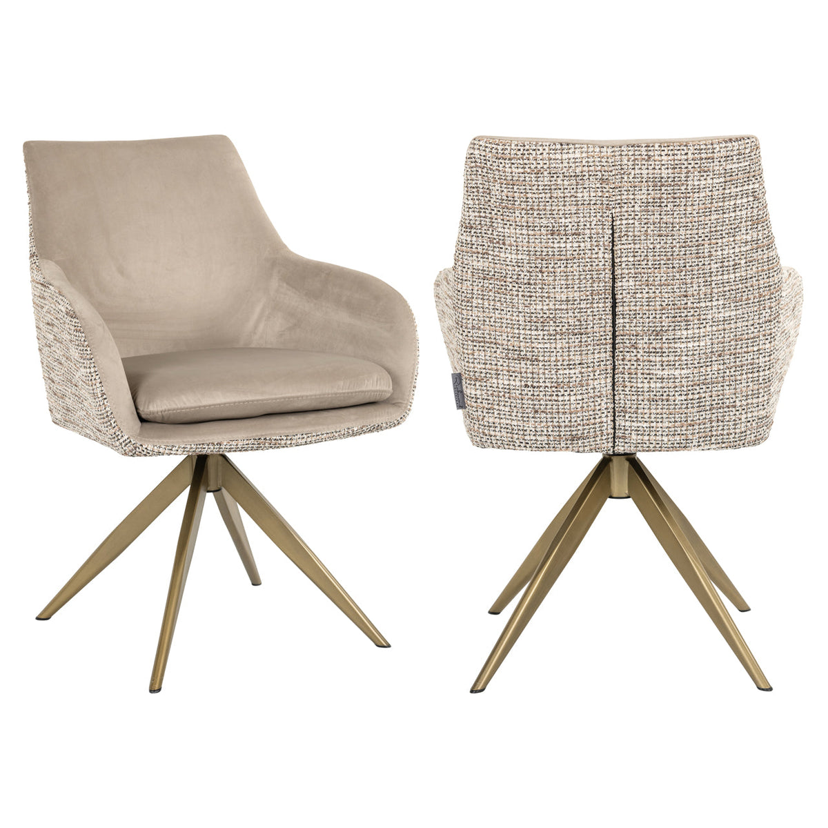 Eetkamerstoel Lisonne trendy nature swivel
