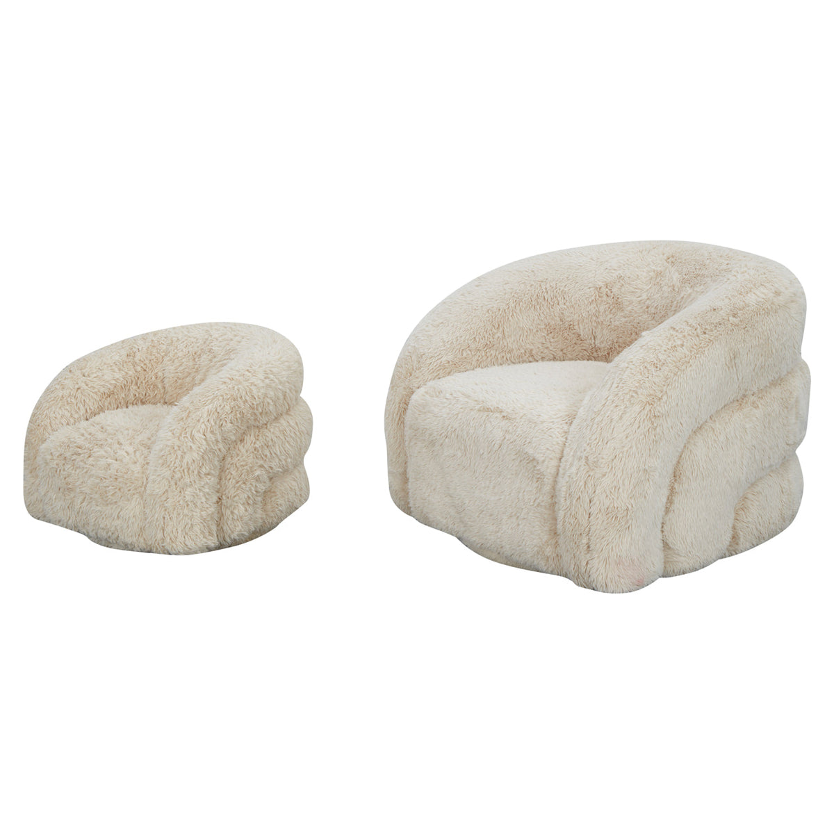 Lounge stoel Lenny yakety sand swivel kids