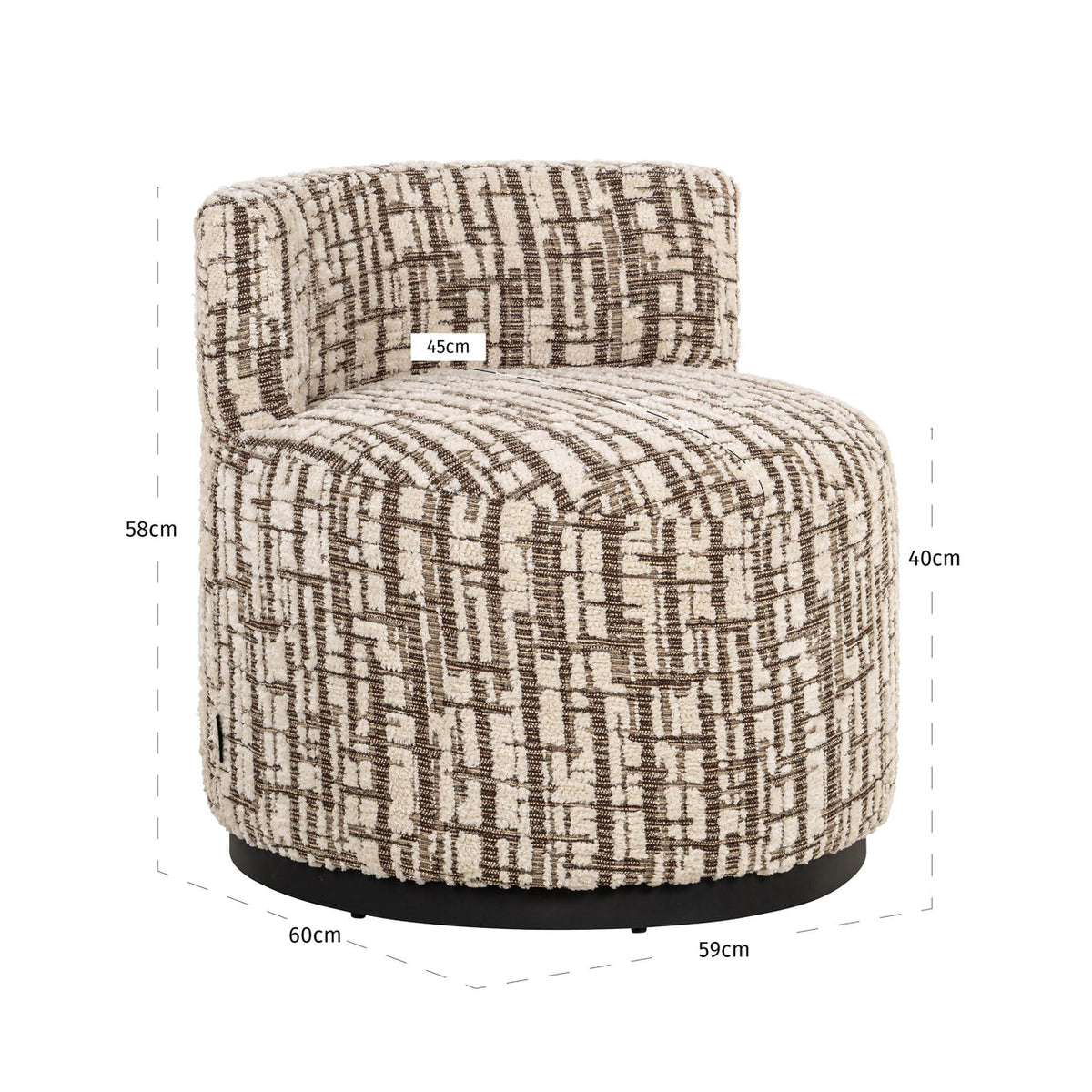 Lounge stoel Franny cream