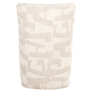 Eetkamerstoel Lorain beige graffic on wheels
