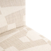 Eetkamerstoel Lorain beige graffic on wheels