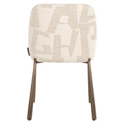 Eetkamerstoel Lana beige graffic (Set of 2)