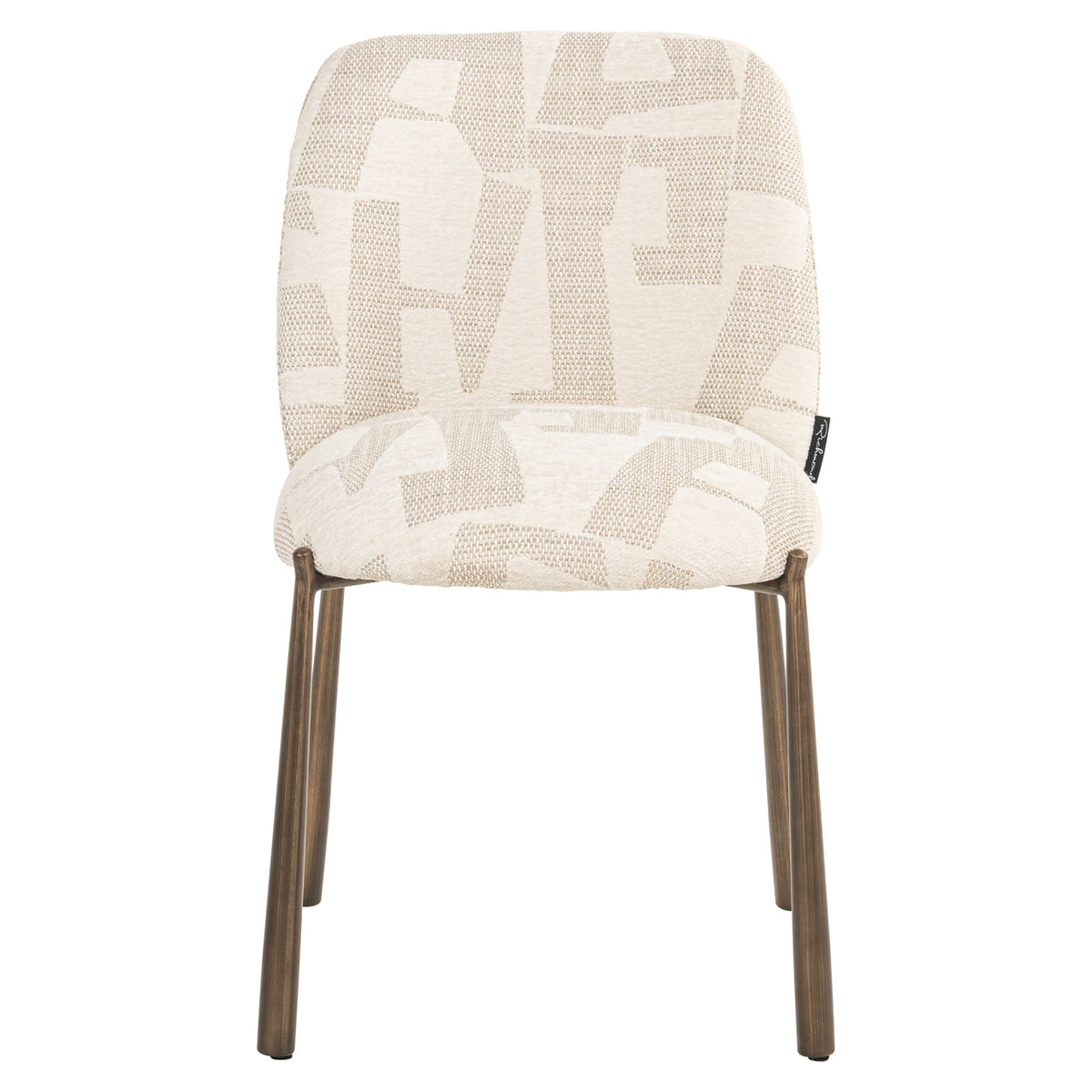 Eetkamerstoel Lana beige graffic (Set of 2)