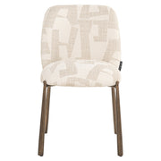 Eetkamerstoel Lana beige graffic (Set of 2)