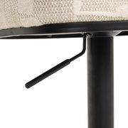 Barstoel Cheyenne beige graffic swivel