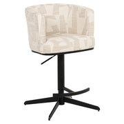 Barstoel Cheyenne beige graffic swivel