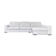 Bank Pasha pearl island 3-seater + lounge right fully upholstered