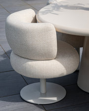 Outdoor eetkamerstoel Mason beige alpine swivel