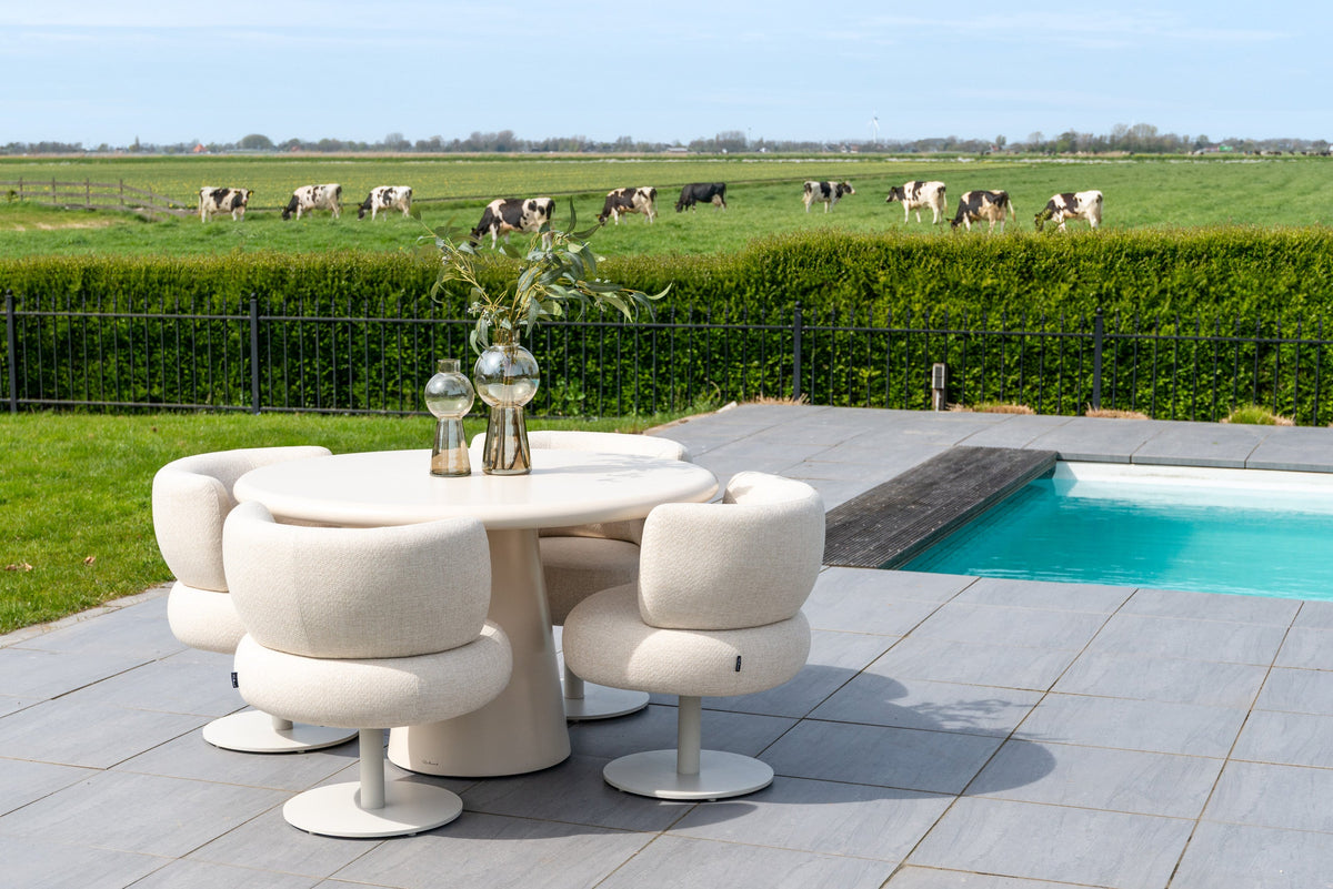 Outdoor eetkamerstoel Mason beige alpine swivel