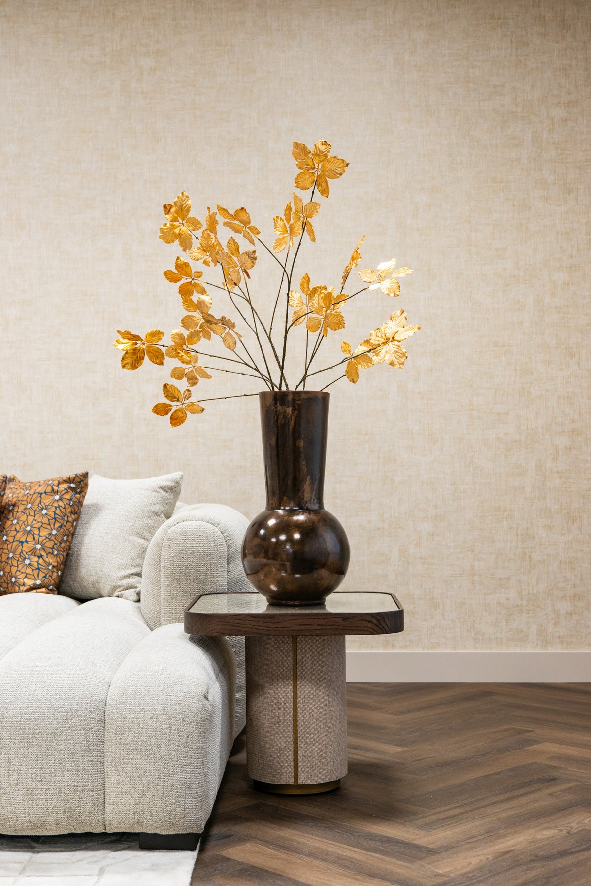 Bijzettafel Willox beige  including glass