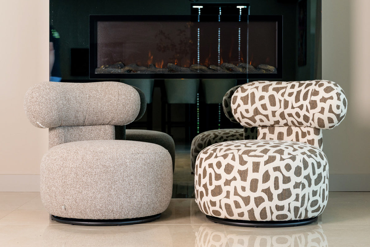 Lounge stoel Kaya cayenne brown swivel