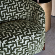 Lounge stoel Hannah moss labyrinth fire retardant