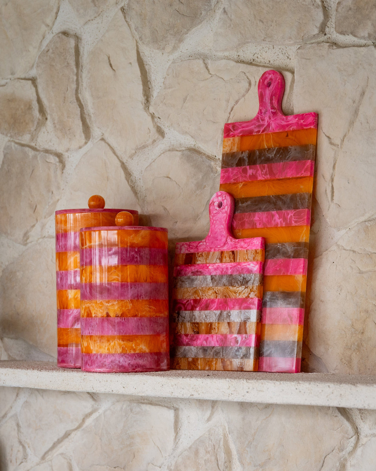 Dienblad Cindy pink/orange - serving board small