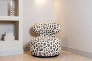 Lounge stoel Kaya weave brown swivel