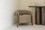 Lounge stoel Dalara brown tweed