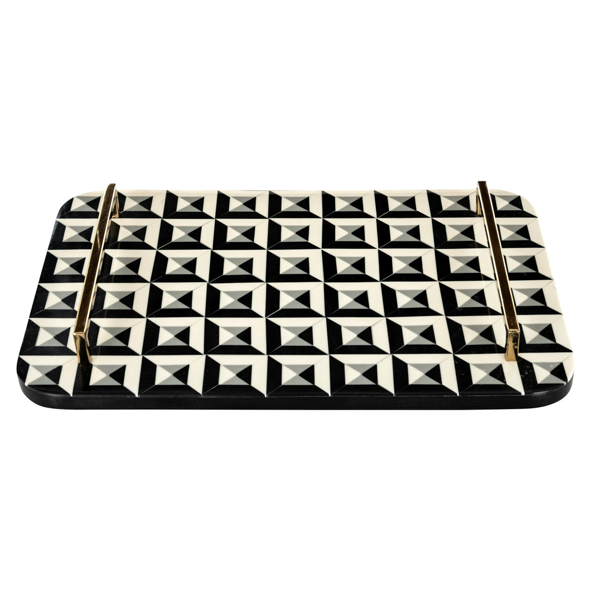 Dienblad Birte black/white