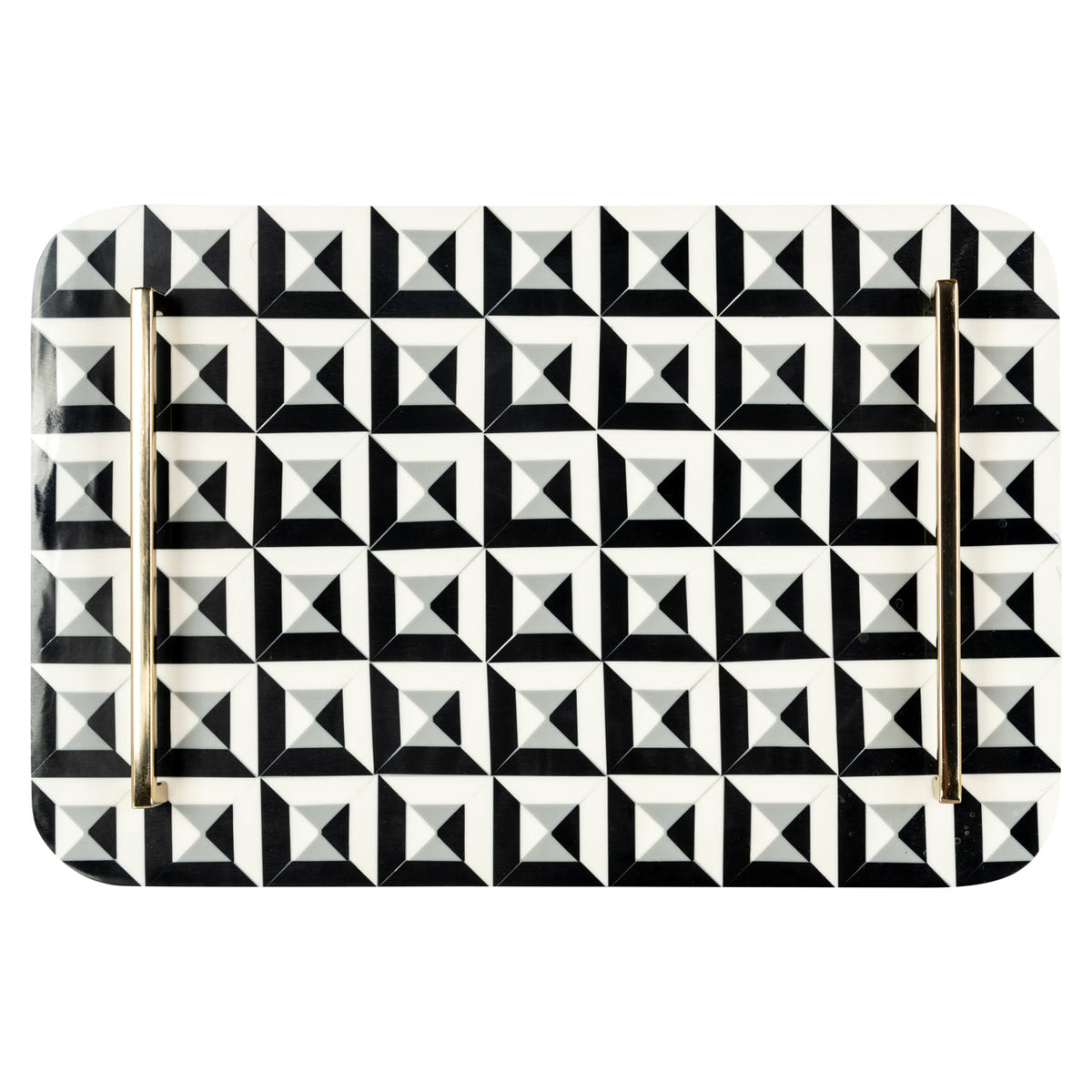 Dienblad Birte black/white