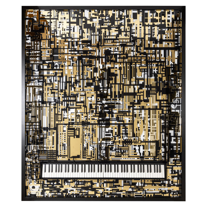 Wall art Wibi black/gold