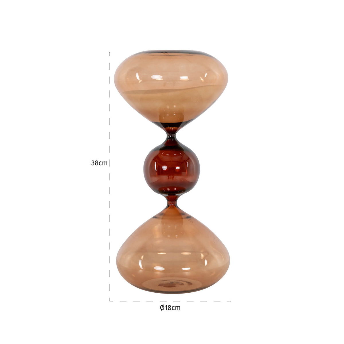 Decoratief object Elba brown hourglass large